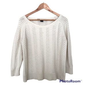 French Connection Wool Blend Wavy Knit Sweater - Size M
